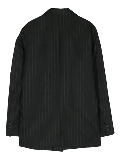 Single-Breasted Pinstripe Blazer
