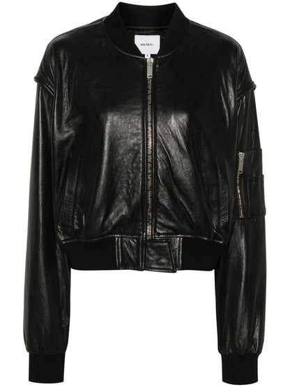 Leather Bomber Jacket