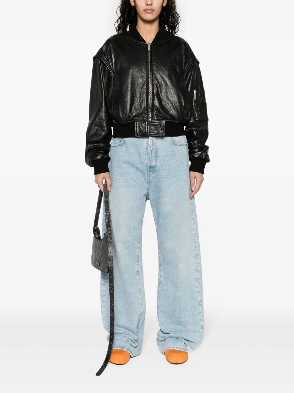 Leather Bomber Jacket