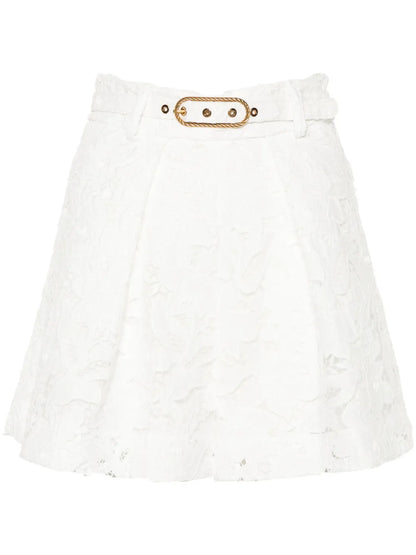 Corded-Lace Cotton Shorts