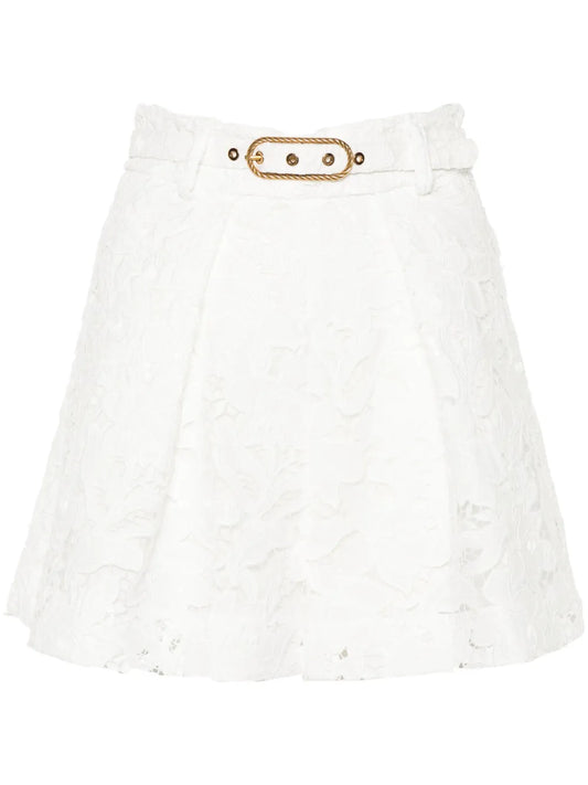 Corded-Lace Cotton Shorts