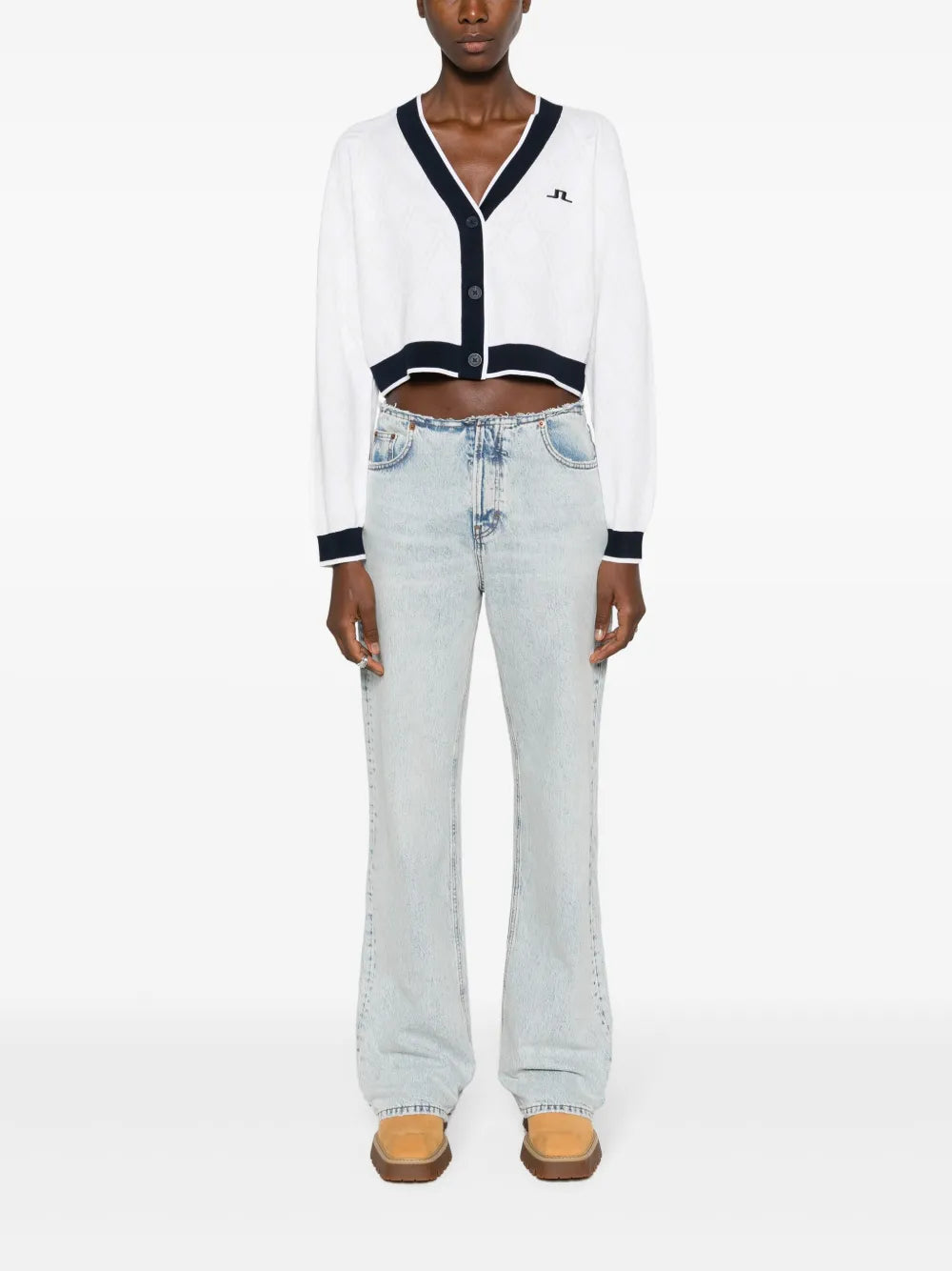Korea Frayed Straight-Leg Jeans
