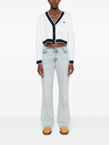 Korea Frayed Straight-Leg Jeans