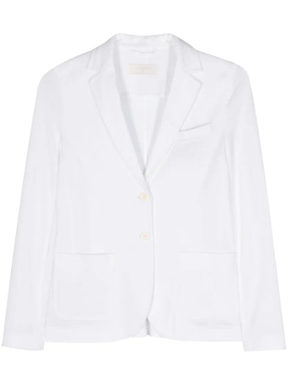 Piqué Single-Breasted Blazer
