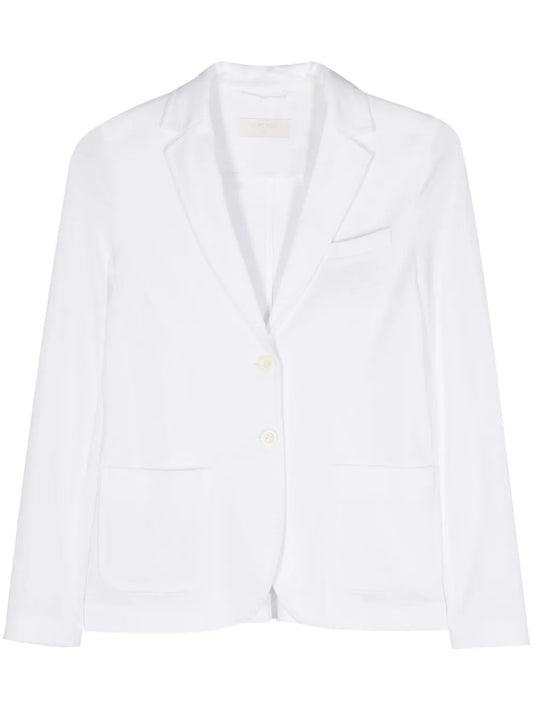 Piqué Single-Breasted Blazer