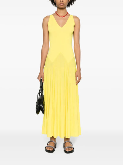 Knitted Pleated Maxi Dress