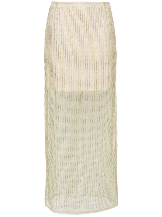 Sequin-Embellished Maxi Skirt