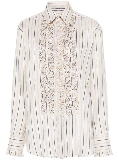 Striped Ruffled Shirt