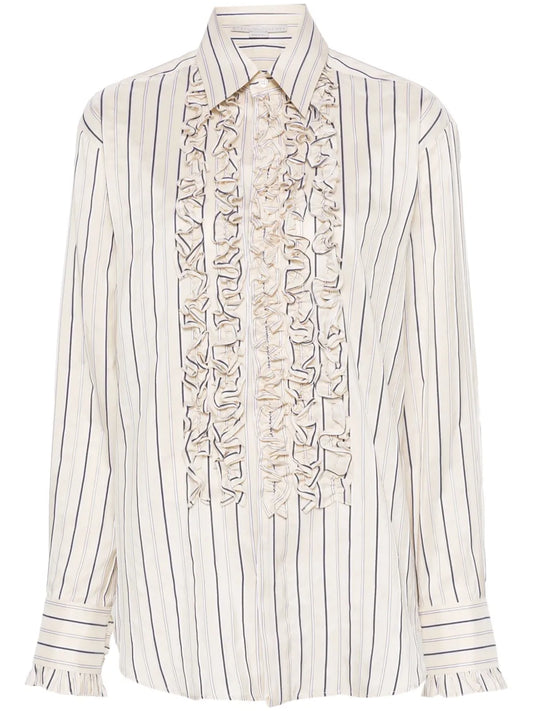 Striped Ruffled Shirt