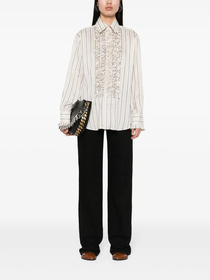 Striped Ruffled Shirt