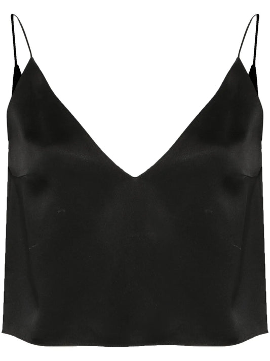 Cropped V-Neck Top