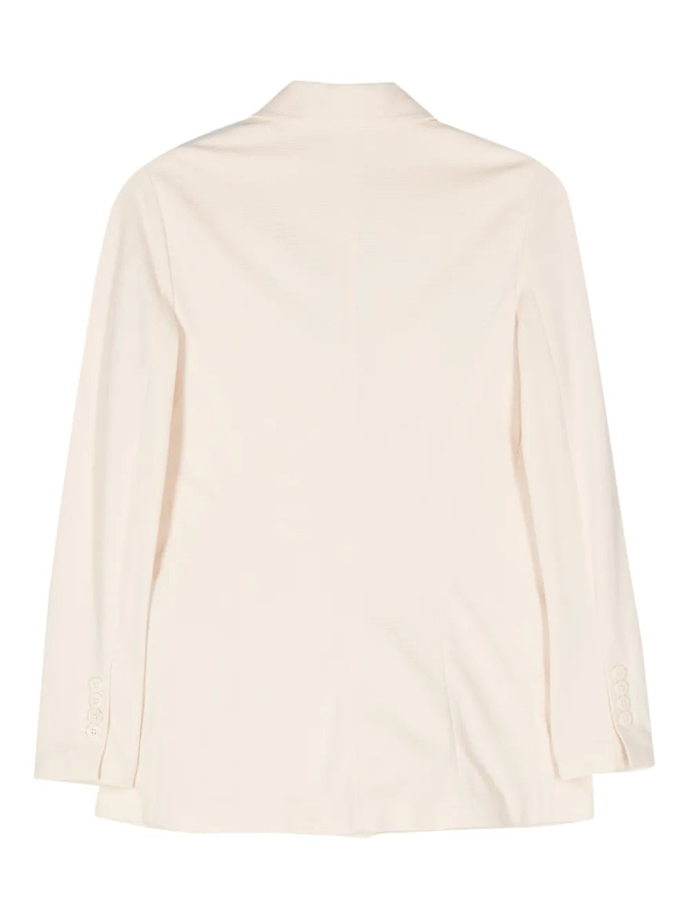 Oxford-Knit Double-Breasted Blazer