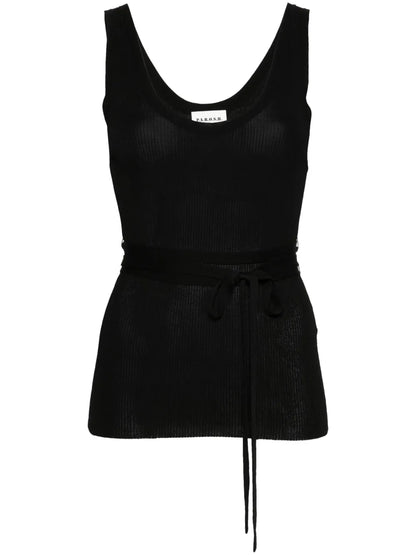 Tied Waist Ribbed Tank Top