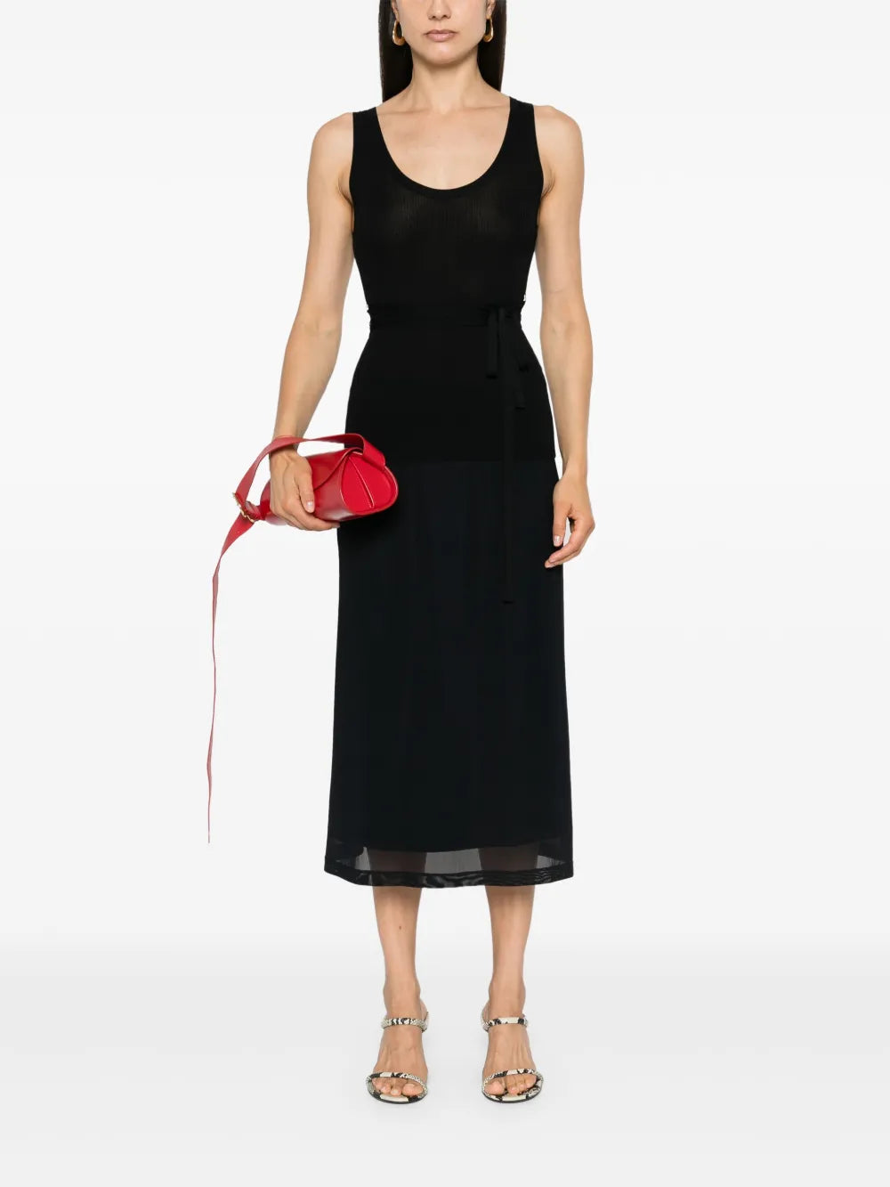 Tied Waist Ribbed Tank Top