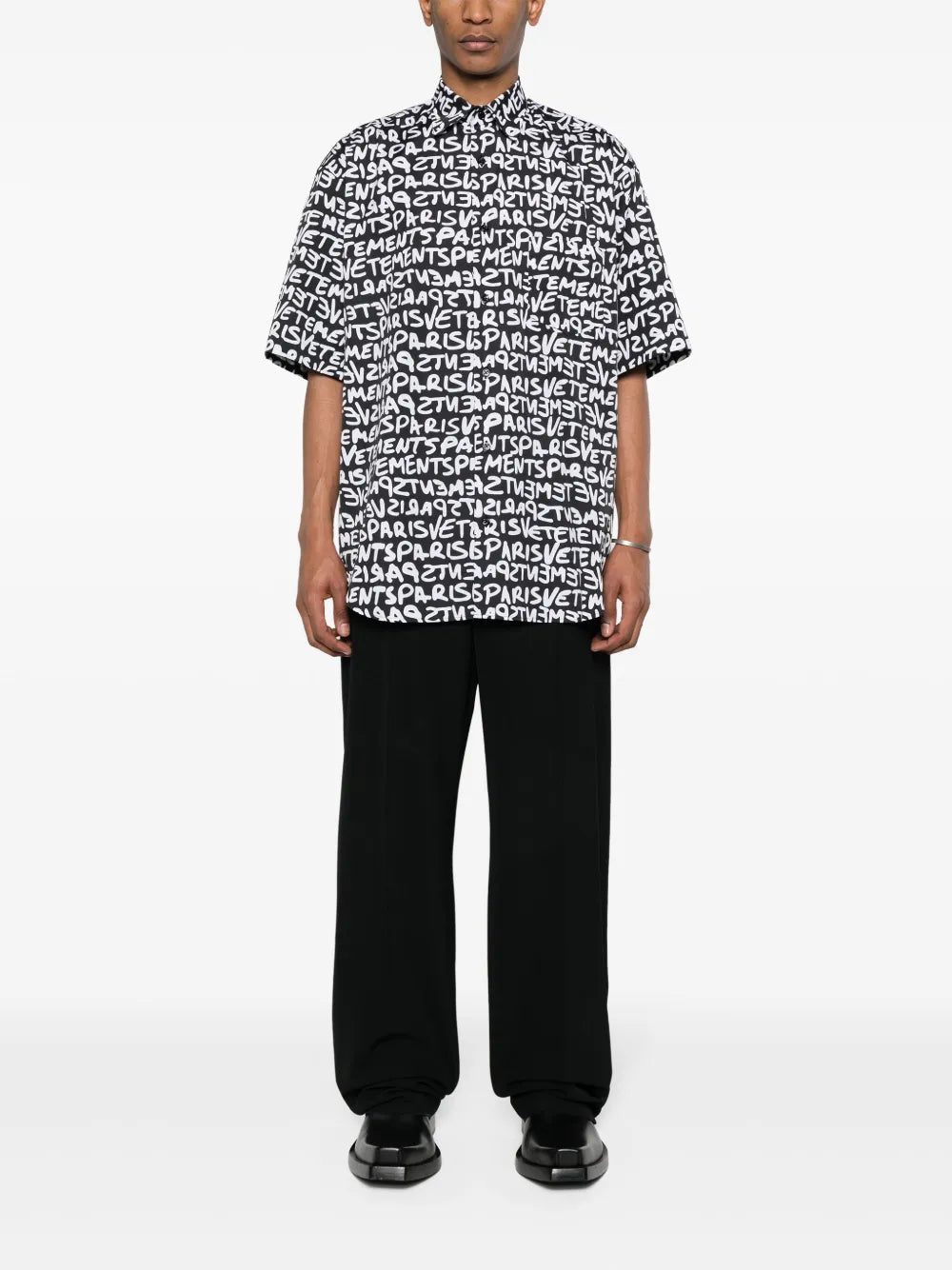 Logo-Print Cotton Shirt
