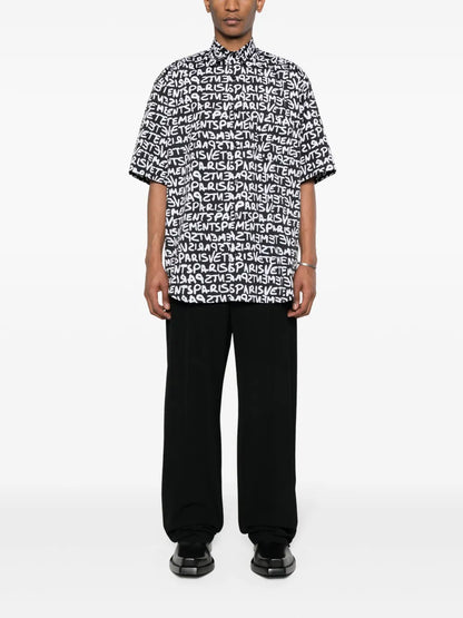 Logo-Print Cotton Shirt