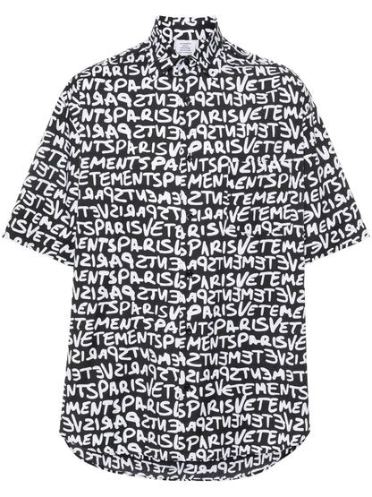 Logo-Print Cotton Shirt