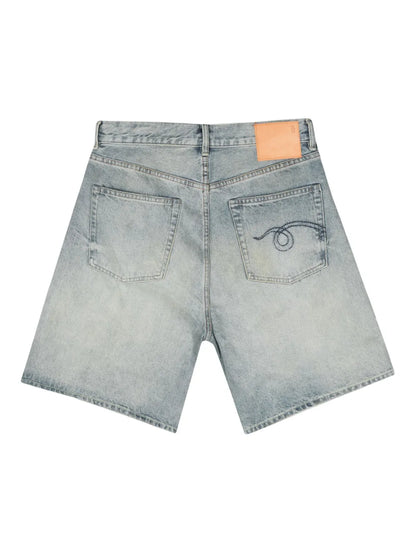 Logo-Patch Denim Shorts
