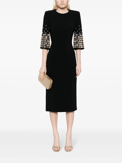 Highball Queen Crystal-Embellished Midi Dress