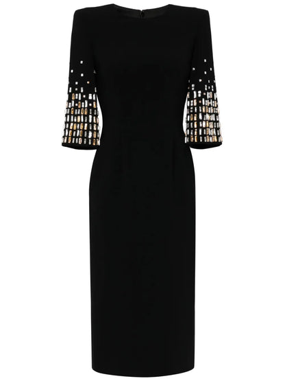 Highball Queen Crystal-Embellished Midi Dress