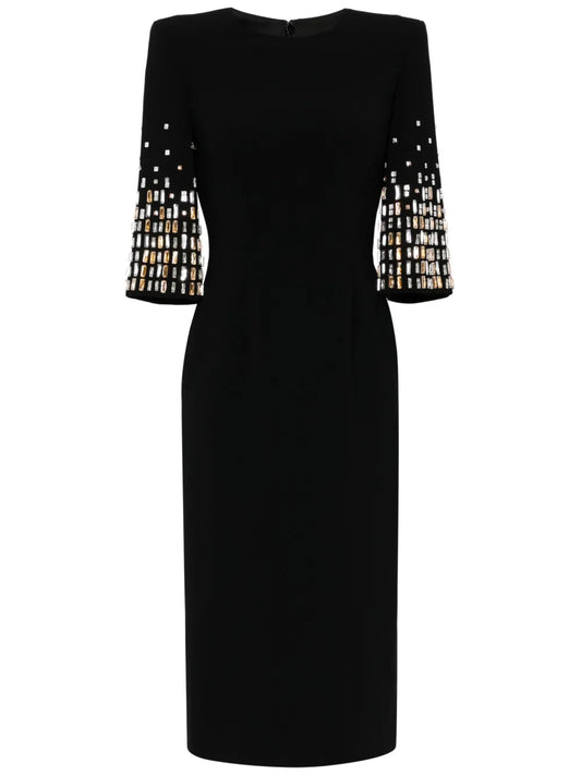 Highball Queen Crystal-Embellished Midi Dress