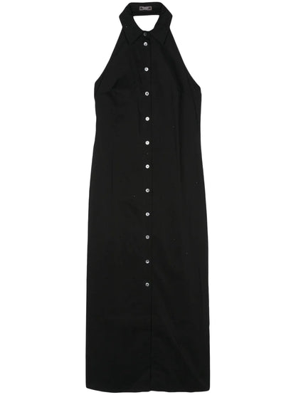 Rhinestone-Embellished Maxi Dress