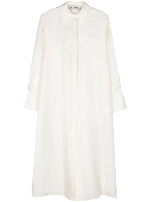 Open-Back Silk Midi Dress
