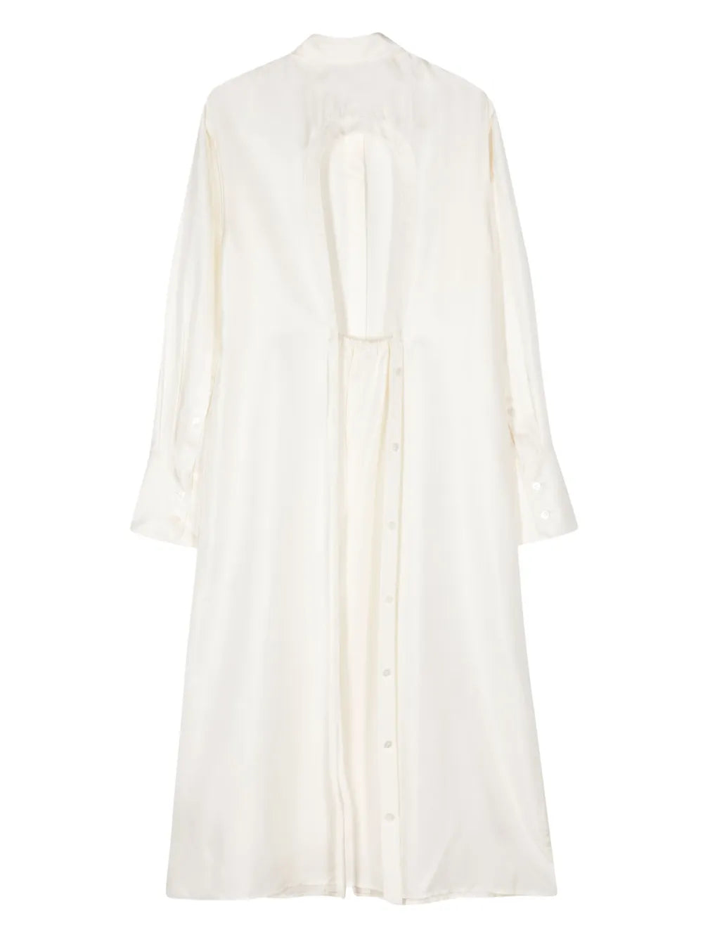 Open-Back Silk Midi Dress