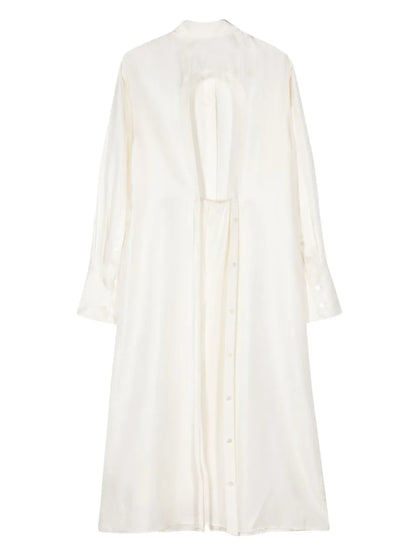 Open-Back Silk Midi Dress