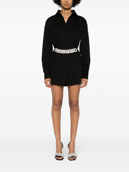 Cotton Twill Mini Dress