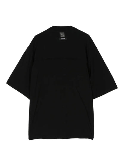 Slogan-Embroidered Cotton T-Shirt
