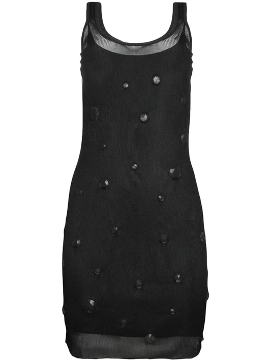 Crystal-Embellished Tank Minidress