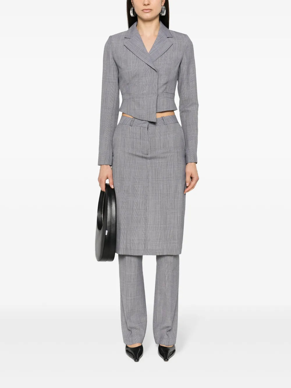 Double-Breasted Cropped Blazer