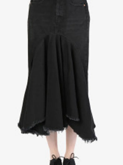 Denim Midi Skirt