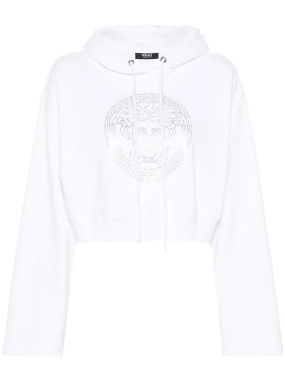 Medusa Head-Motif Cotton Hoodie