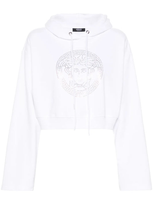 Medusa Head-Motif Cotton Hoodie