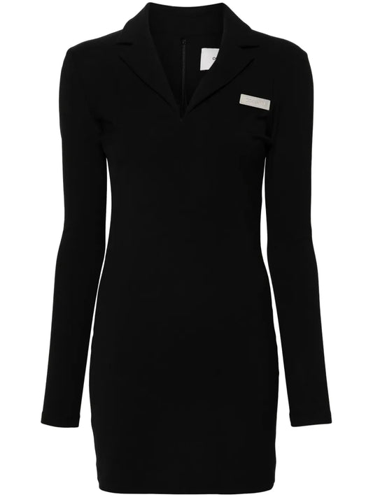 Logo-Plaque Mini Dress