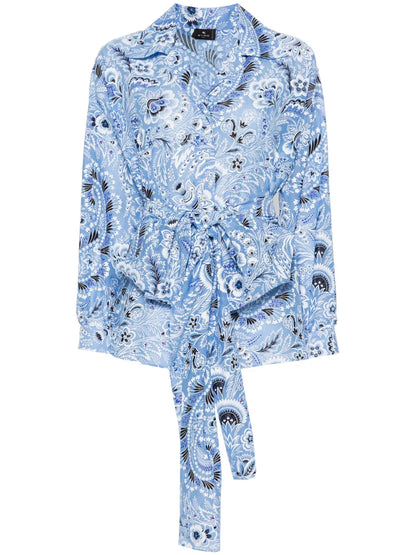 Floral-Print Silk-Cotton Shirt