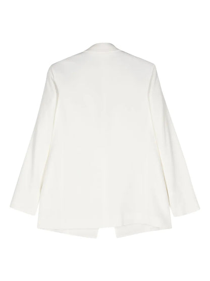 Rose-Button Single-Breasted Blazer
