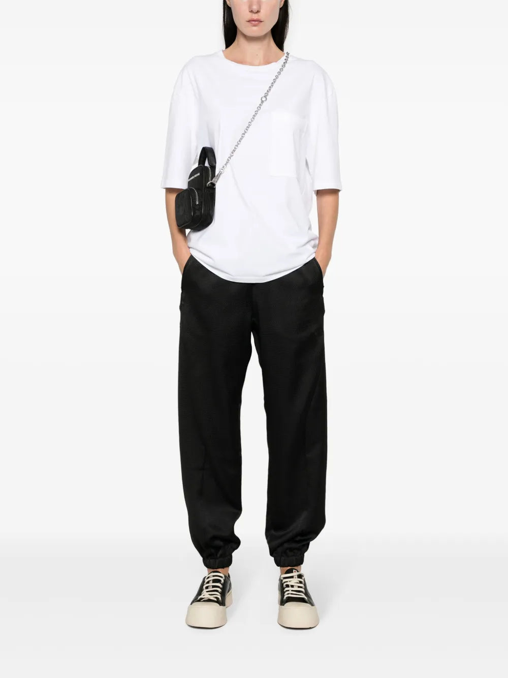 Logo-Print Seersucker Track Pants