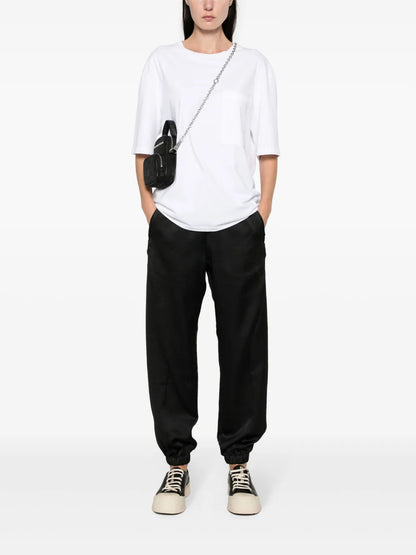 Logo-Print Seersucker Track Pants