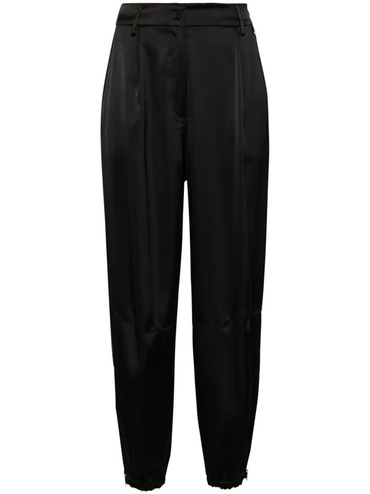 Tapered Satin Trousers