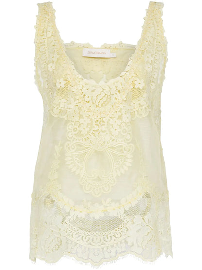 Natura Floral-Lace Tank Top