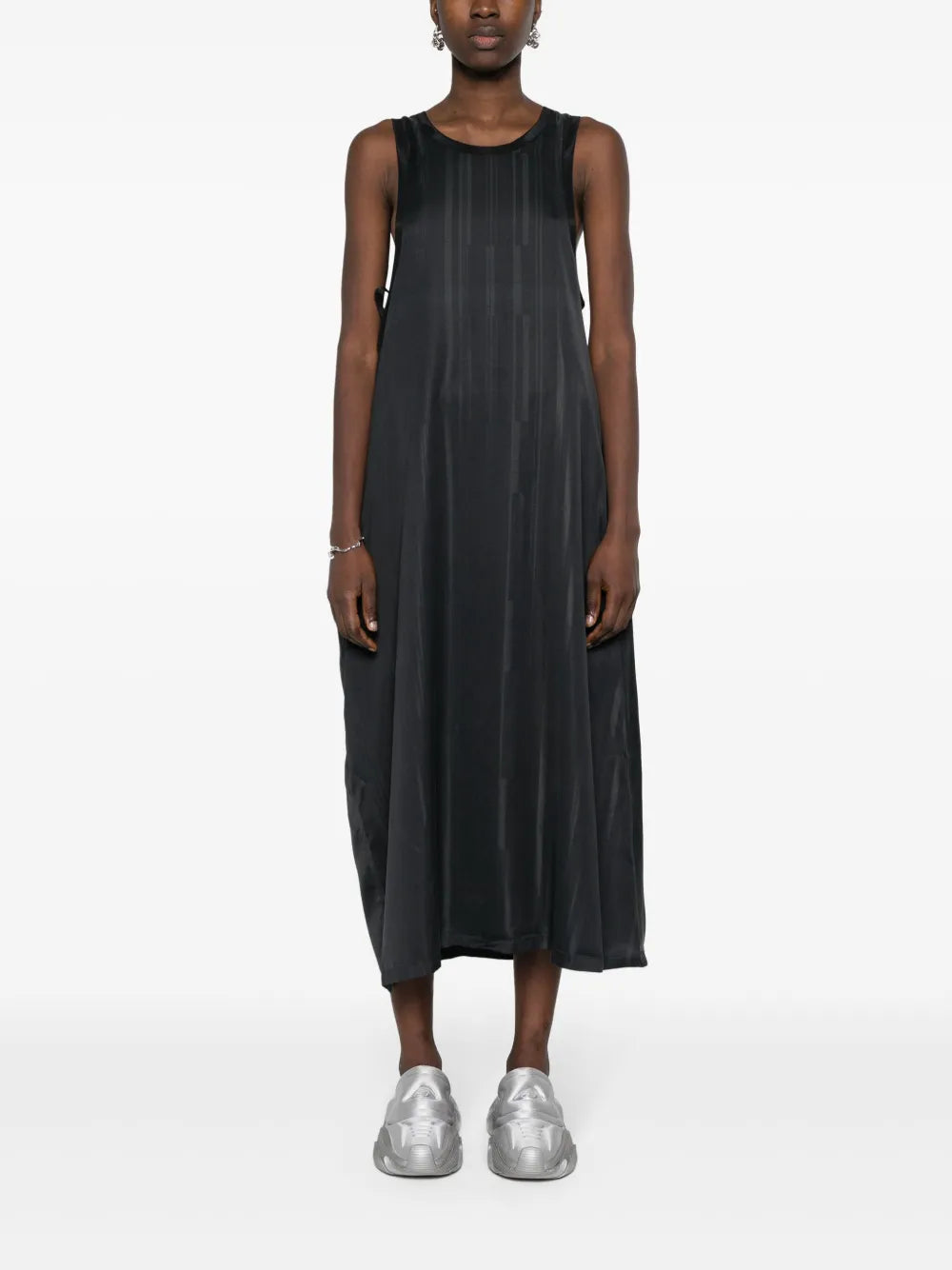 Striped Twill Maxi Dress