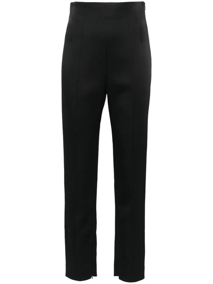 Slim-Fit Satin Trousers