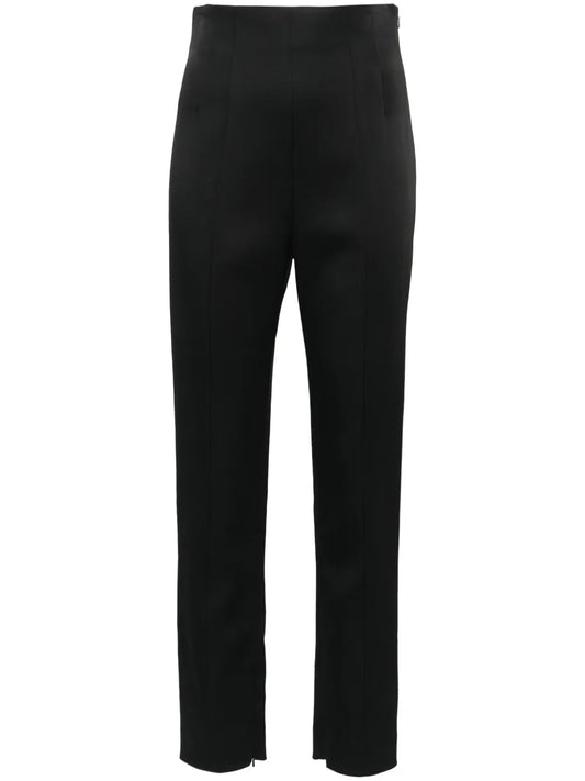 Slim-Fit Satin Trousers