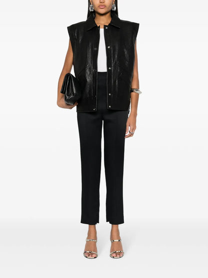 Slim-Fit Satin Trousers