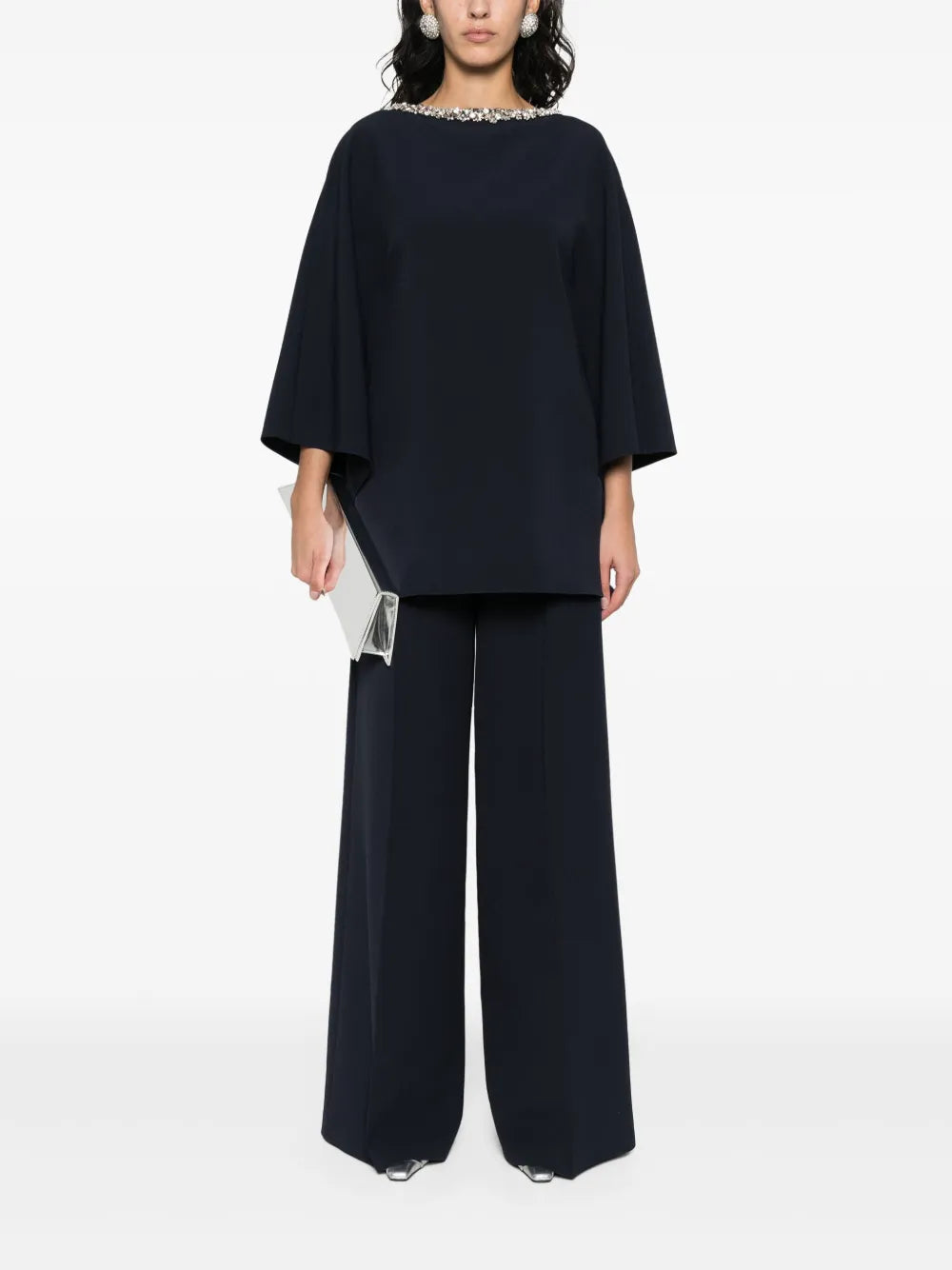 Crepe Wide Trousers