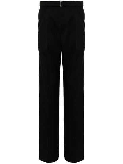 Belted Straight Trousers