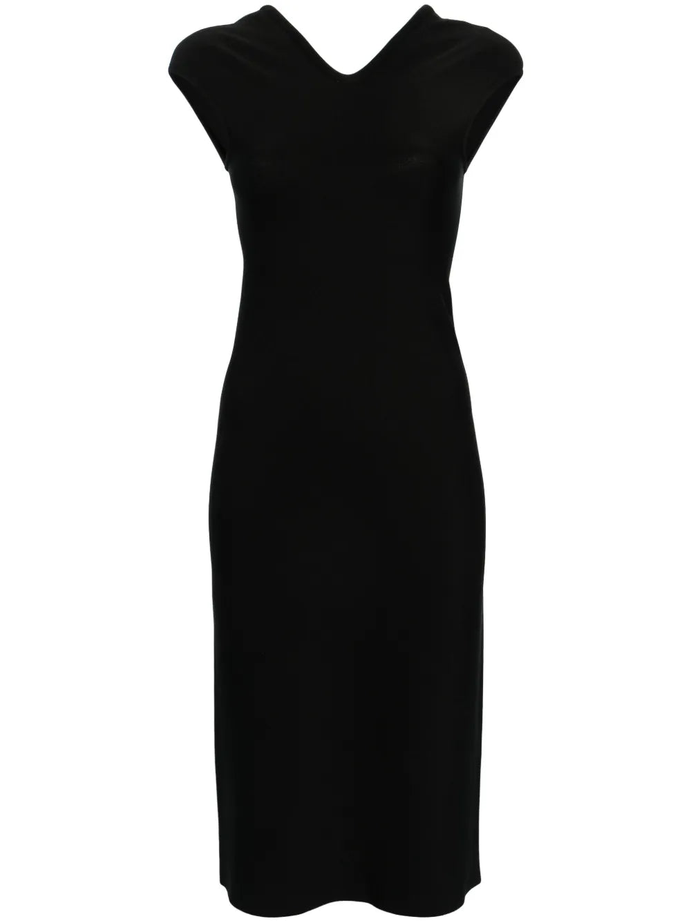 V-Neck Pencil Midi Dress